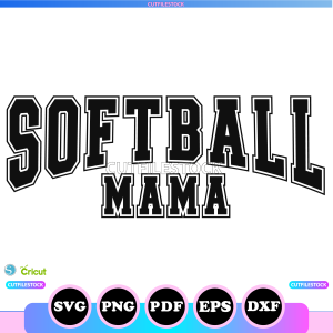 softball mama svg