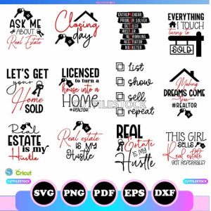 real estate agent svg bundle