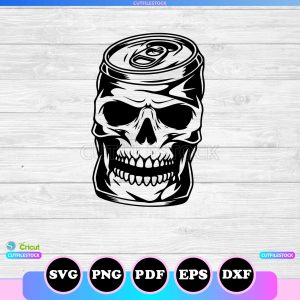 skull can svg