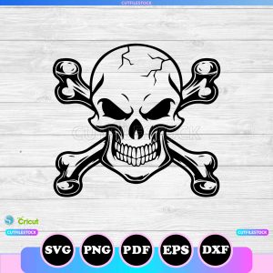 skull with crossed bones svg