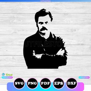 ron swanson svg silhouette