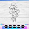 smurfette svg outline