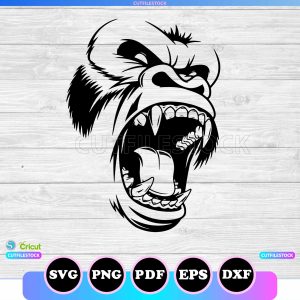 gorila face svg