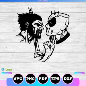 wolverine vs deadpool svg