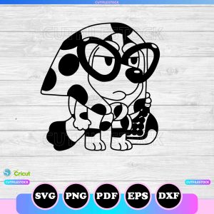 bluey muffin granny svg