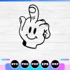 smiley middle finger svg