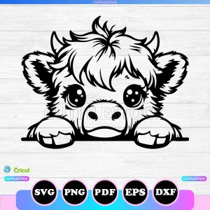baby cow svg outline