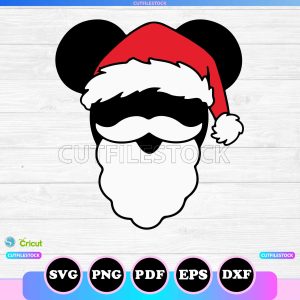 santa hat mickey svg