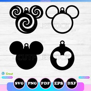 christmas ornaments mouse svg