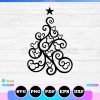 mickey swirly christmas tree svg