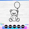 teddy bear ballon svg