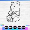 winnie the pooh svg outline