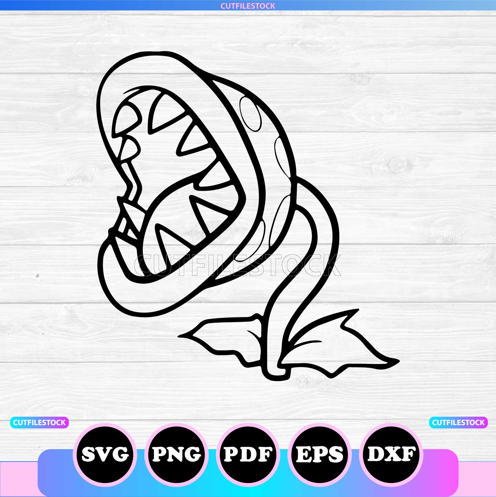 piranha plant outline svg