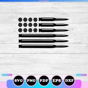 bullet american flag svg