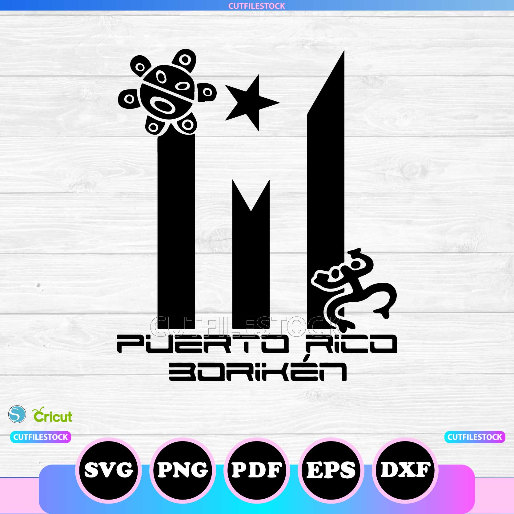 puerto rico taino flag svg