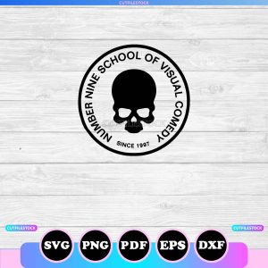 number nine school of visual comedy logo svg