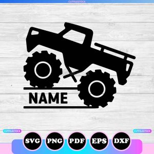 monster truck silhouette svg