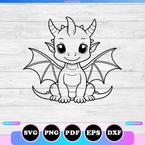 cute dragon svg
