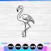 flamingo outline svg