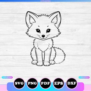 arctic fox outline