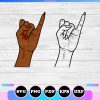 afro woman hand pinky finger svg