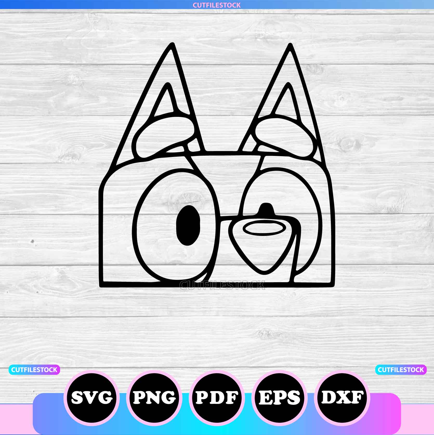 bluey head svg