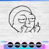 morty flipping off svg