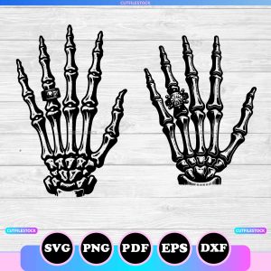 bride and groom skeleton hand svg