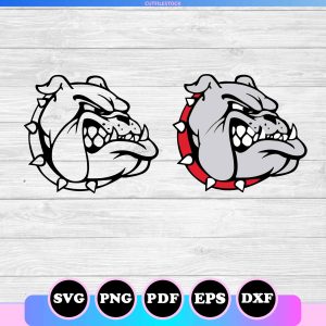 bulldog mascot svg