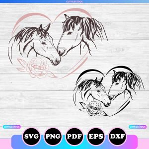couple horse svg