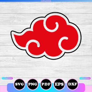anime red cloud svg
