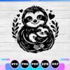 mama sloth svg