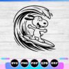 snoopy surfing svg