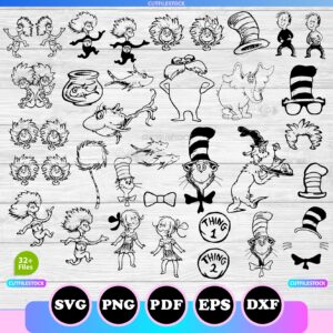 dr seuss svg outline