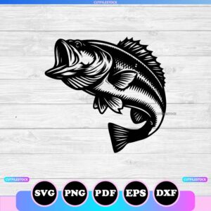 bass fish svg