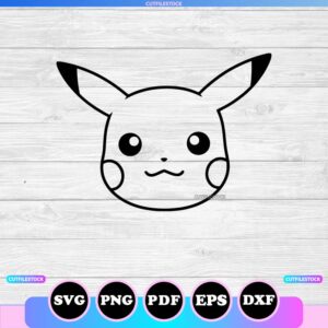 pikachu head outline svg