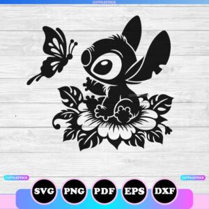 stitch ohana butterfly svg