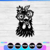 funny chicken smile svg