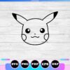 pikachu head outline svg