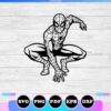 spiderman svg outline