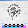 stained glass rose svg png